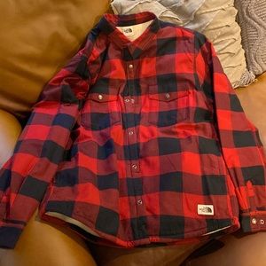 North face jacket/heavy shirt